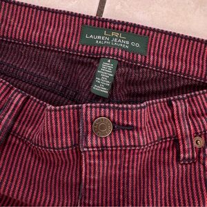 Lauren Ralph Lauren Pinstriped Pants Red and Navy